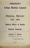 view [Report 1905] / Medical Officer of Health, Torpoint U.D.C.