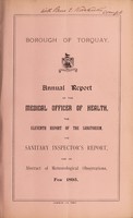 view [Report 1895] / Medical Officer of Health, Torquay Borough.