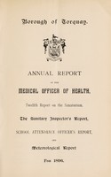 view [Report 1896] / Medical Officer of Health, Torquay Borough.