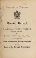 view [Report 1906] / Medical Officer of Health, Torquay Borough.
