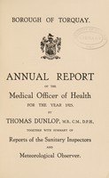 view [Report 1925] / Medical Officer of Health, Torquay Borough.