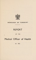 view [Report 1951] / Medical Officer of Health, Torquay Borough.