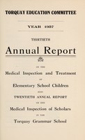 view [Report 1937] / School Medical Officer of Health, Torquay.