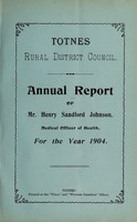 view [Report 1904] / Medical Officer of Health, Totnes R.D.C.