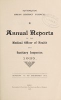 view [Report 1925] / Medical Officer of Health, Tottington U.D.C.