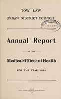 view [Report 1925] / Medical Officer of Health, Tow Law U.D.C.