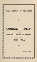 view [Report 1952] / Medical Officer of Health, Towcester R.D.C.