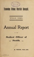 view [Report 1920] / Medical Officer of Health, Trawden U.D.C.