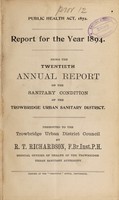 view [Report 1894] / Medical Officer of Health, Trowbridge U.D.C.