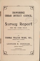 view [Report 1921-1925] / Medical Officer of Health, Trowbridge U.D.C.