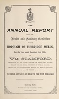 view [Report 1900] / Medical Officer of Health, Royal Tunbridge Wells Borough.