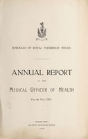 view [Report 1917] / Medical Officer of Health, Royal Tunbridge Wells Borough.