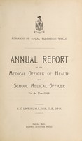 view [Report 1919] / Medical Officer of Health, Royal Tunbridge Wells Borough.