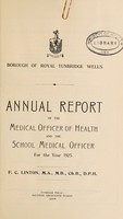 view [Report 1925] / Medical Officer of Health, Royal Tunbridge Wells Borough.