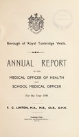 view [Report 1939] / Medical Officer of Health, Royal Tunbridge Wells Borough.