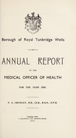 view [Report 1956] / Medical Officer of Health, Royal Tunbridge Wells Borough.