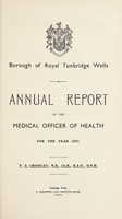 view [Report 1957] / Medical Officer of Health, Royal Tunbridge Wells Borough.