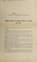 view [Report 1902] / Medical Officer of Health, Turton Local Board / U.D.C.