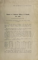 view [Report 1908] / Medical Officer of Health, Turton Local Board / U.D.C.