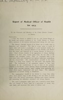 view [Report 1913] / Medical Officer of Health, Turton Local Board / U.D.C.