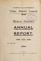 view [Report 1920] / Medical Officer of Health, Tyldesley-with-Shakerley U.D.C.