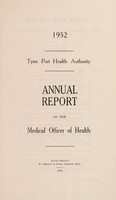 view [Report 1952] / Medical Officer of Health, Tyne Port Health Authority.