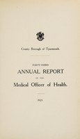 view [Report 1923] / Medical Officer of Health, Tynemouth County Borough.