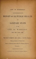 view [Report 1903] / Medical Officer of Health, Wakefield City.