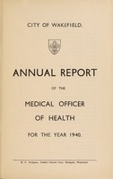 view [Report 1940] / Medical Officer of Health, Wakefield City.