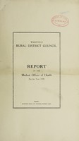 view [Report 1939] / Medical Officer of Health, Wakefield R.D.C.