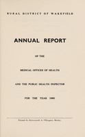 view [Report 1960] / Medical Officer of Health, Wakefield R.D.C.