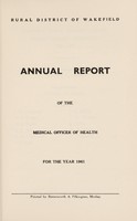 view [Report 1961] / Medical Officer of Health, Wakefield R.D.C.