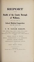 view [Report 1929] / Medical Officer of Health, Wallasey Local Board / U.D.C. / County Borough.