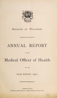 view [Report 1910] / Medical Officer of Health, Wallsend Local Board of Health / Borough.