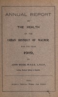 view [Report 1919] / Medical Officer of Health, Walmer U.D.C.