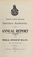 view [Report 1903] / Medical Officer of Health, Walsall County Borough.