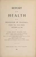 view [Report 1908] / Medical Officer of Health, Walsall County Borough.