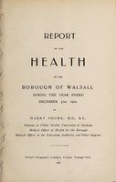 view [Report 1910] / Medical Officer of Health, Walsall County Borough.