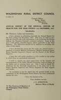 view [Report 1947] / Medical Officer of Health, Walsingham R.D.C.