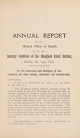 view [Report 1913] / Medical Officer of Health, Wangford R.D.C.