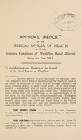 view [Report 1925] / Medical Officer of Health, Wangford R.D.C.