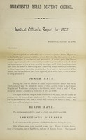 view [Report 1902] / Medical Officer of Health, Warminster R.D.C.