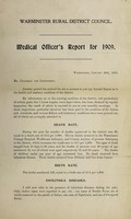 view [Report 1909] / Medical Officer of Health, Warminster R.D.C.