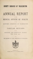 view [Report 1910] / Medical Officer of Health, Warrington County Borough.