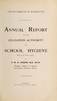 view [Report 1921] / School Medical Officer of Health, Warrington County Borough.