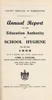 view [Report 1936] / School Medical Officer of Health, Warrington County Borough.