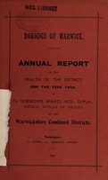 view [Report 1925] / Medical Officer of Health, Warwick Borough.