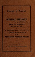 view [Report 1948] / Medical Officer of Health, Warwick Borough.