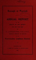 view [Report 1953] / Medical Officer of Health, Warwick Borough.