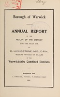 view [Report 1954] / Medical Officer of Health, Warwick Borough.